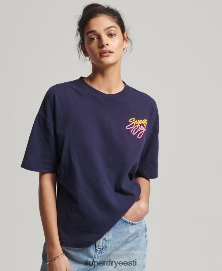 Superdry naised vintage Cali T-särk B2LT46267 Riietus merevägi