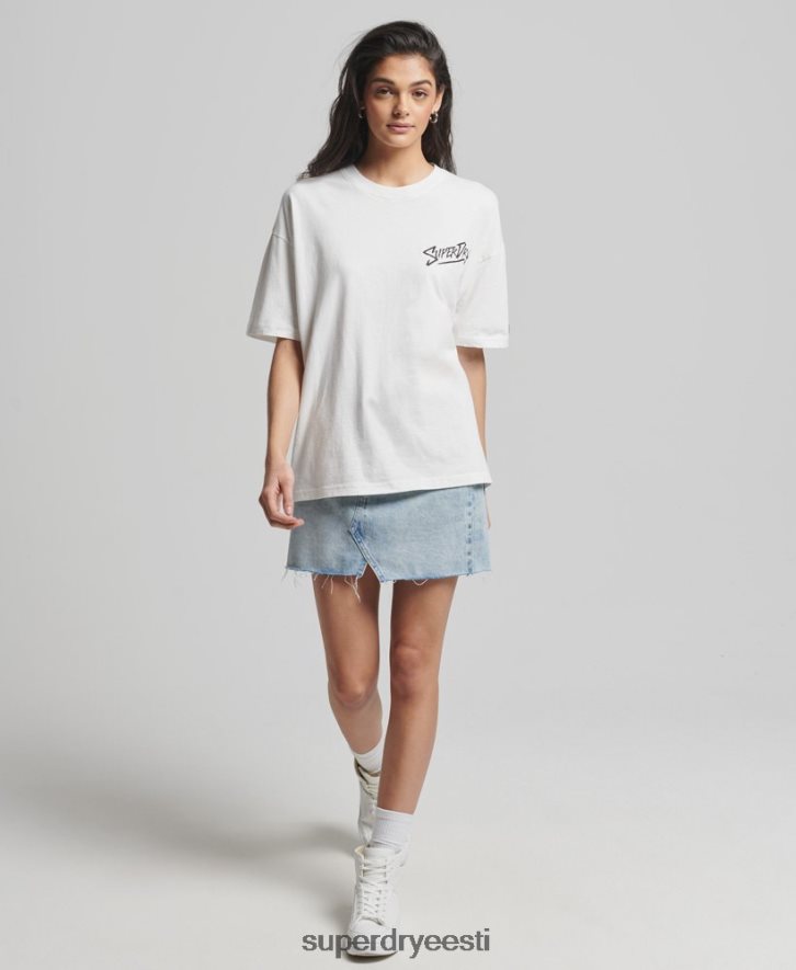 Superdry naised vintage Cali T-särk B2LT46301 Riietus valge