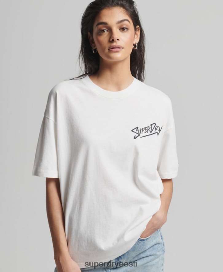 Superdry naised vintage Cali T-särk B2LT46301 Riietus valge