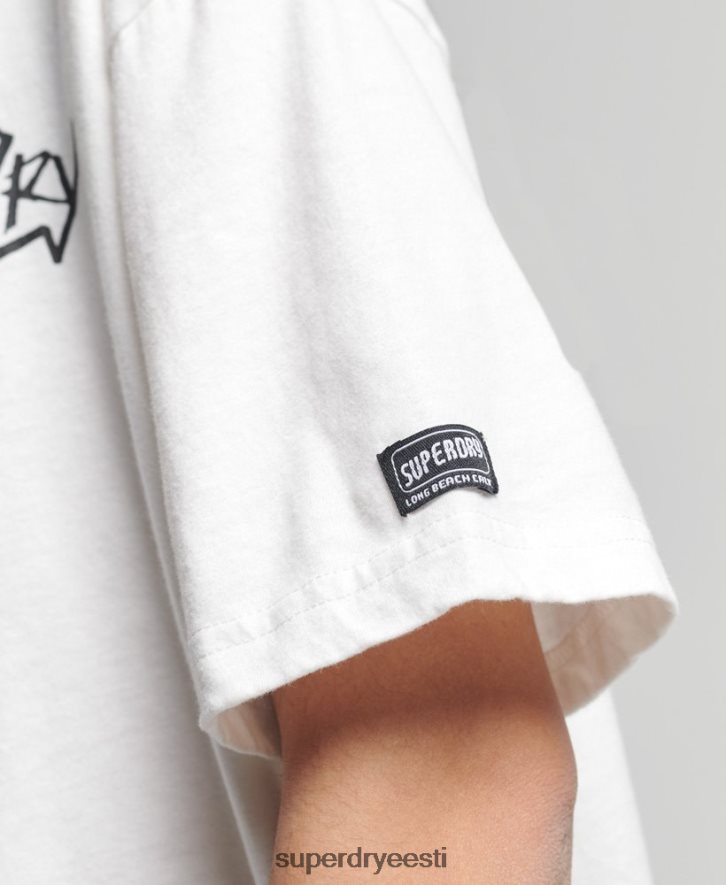 Superdry naised vintage Cali T-särk B2LT46301 Riietus valge