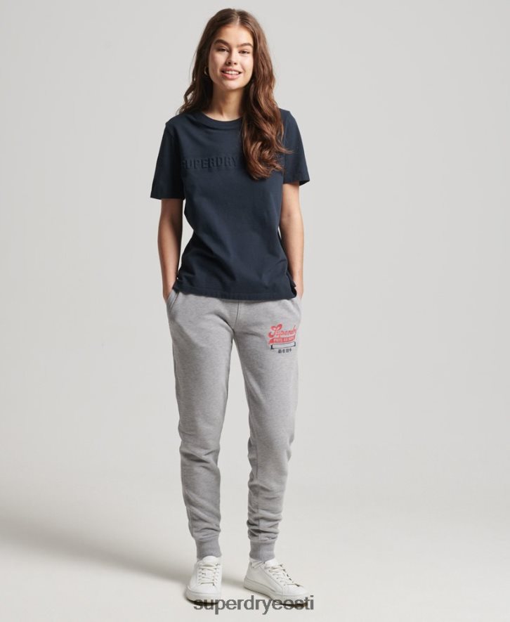 Superdry naised vintage ettevõtte logoga marli t-särk B2LT42785 Riietus tumehall