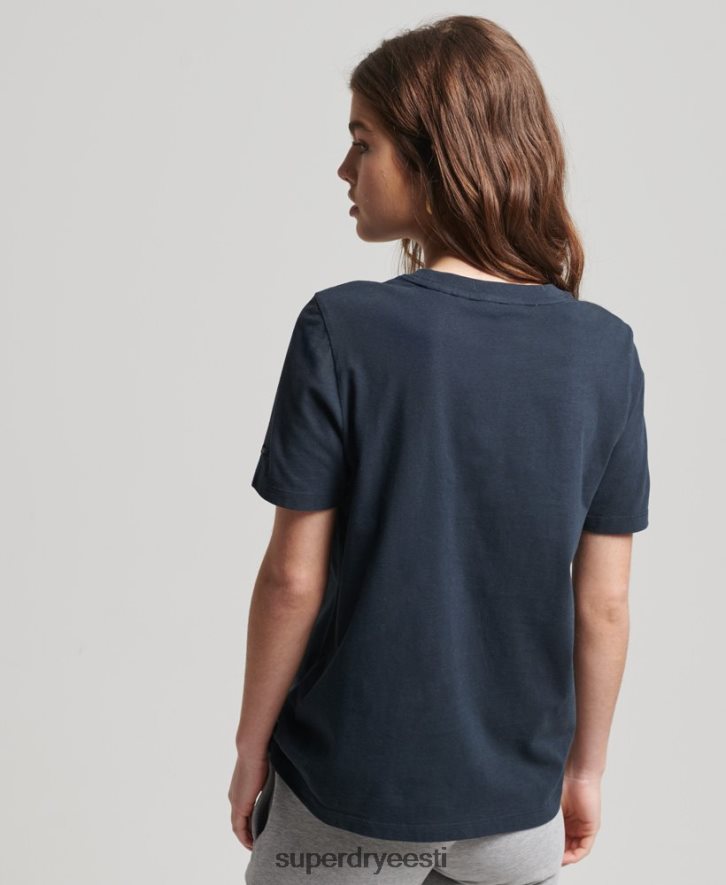 Superdry naised vintage ettevõtte logoga marli t-särk B2LT42785 Riietus tumehall