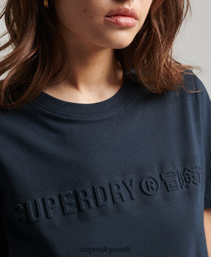 Superdry naised vintage ettevõtte logoga marli t-särk B2LT42785 Riietus tumehall