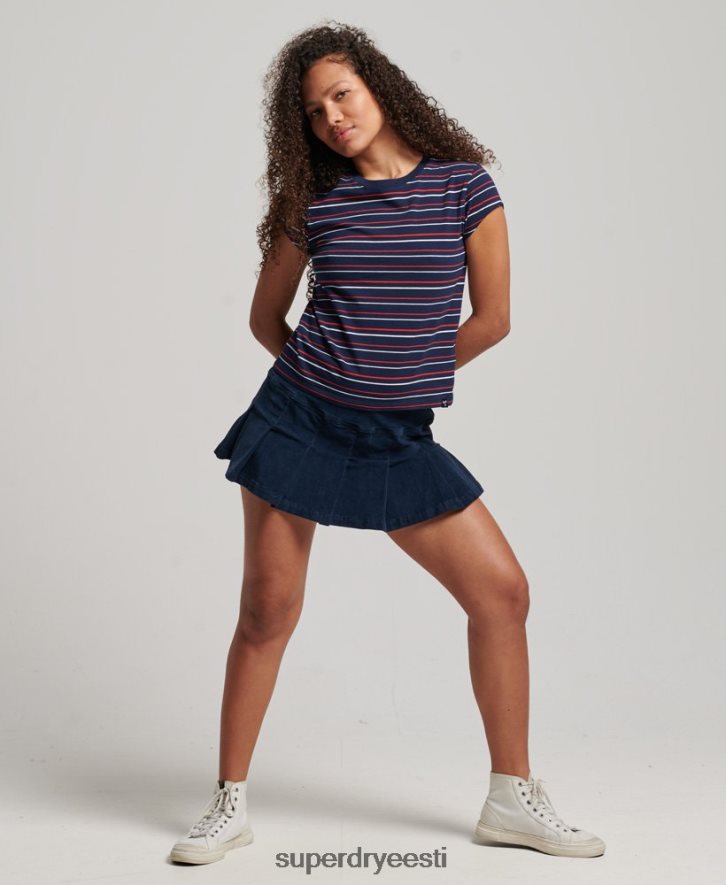 Superdry naised vintage kärbitud t-särk B2LT46197 Riietus merevägi