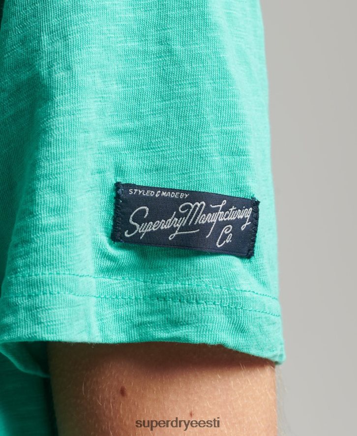 Superdry naised vintage logoga hooajaline T-särk B2LT42781 Riietus roheline