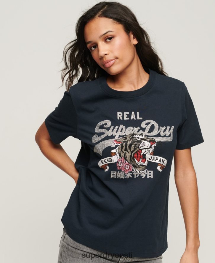 Superdry naised vintage logoga jutustav T-särk B2LT42084 Riietus merevägi