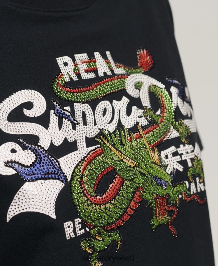 Superdry naised vintage logoga jutustav T-särk B2LT42175 Riietus tumehall