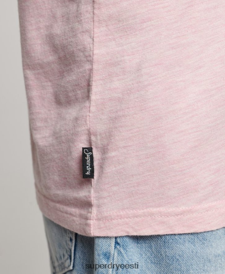 Superdry naised vintage logoga reljeefne T-särk B2LT42647 Riietus roosa