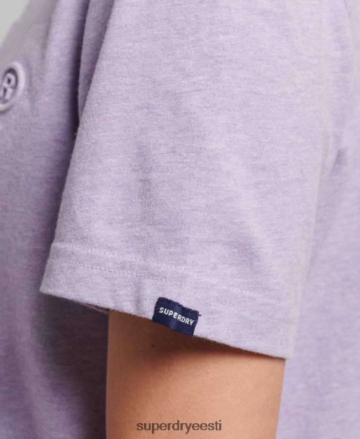 Superdry naised vintage logoga reljeefne T-särk B2LT42652 Riietus lilla