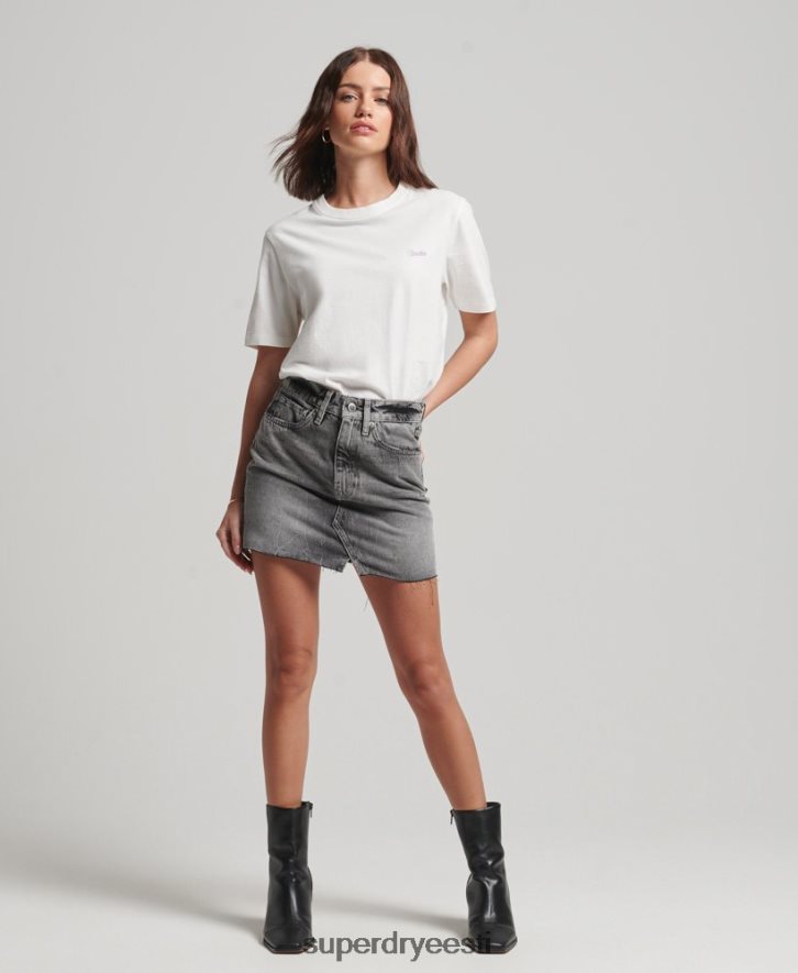 Superdry naised vintage logoga tikitud T-särk B2LT42130 Riietus valge