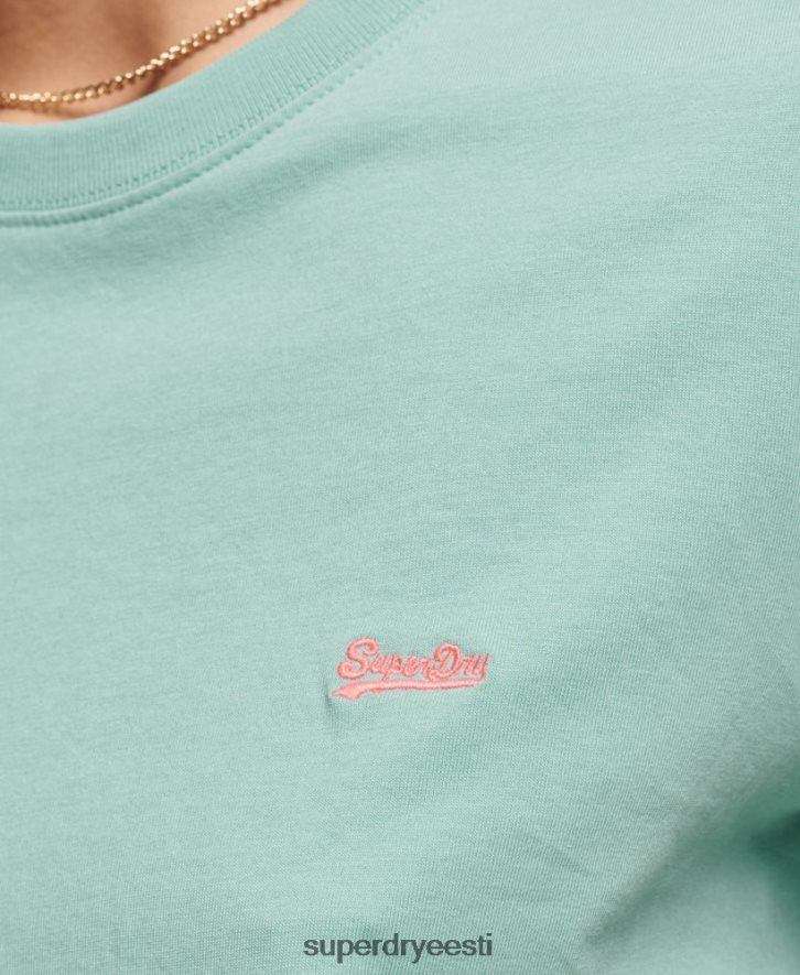 Superdry naised vintage logoga tikitud T-särk B2LT42246 Riietus helesinine