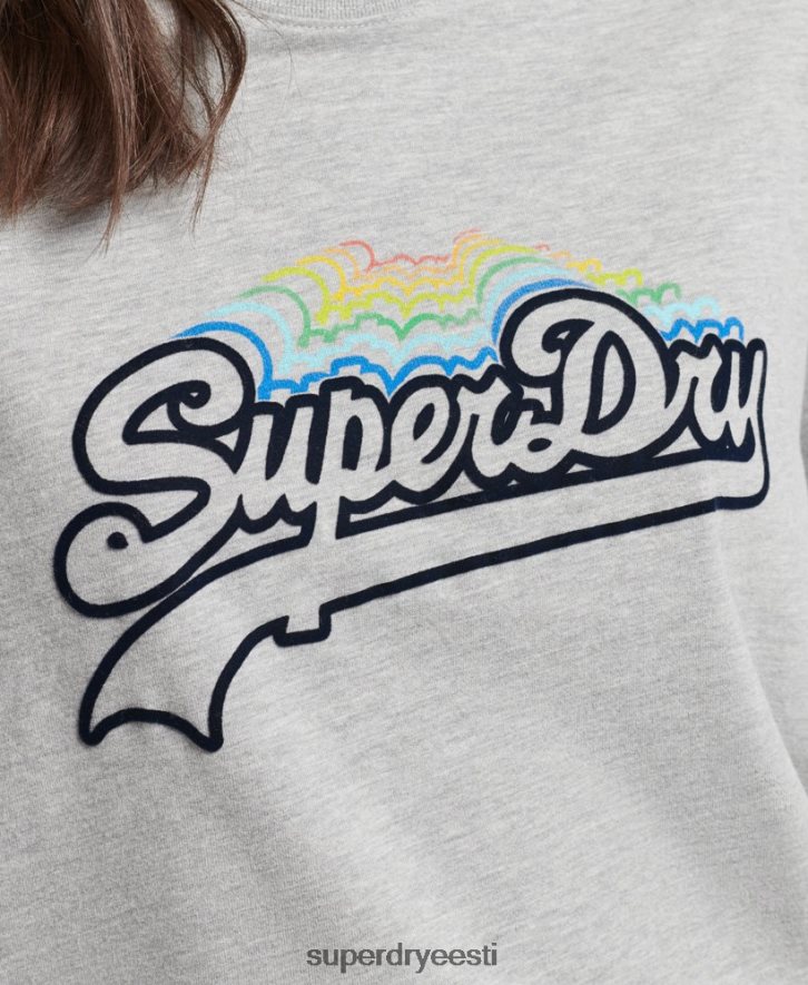 Superdry naised vintage logoga vikerkaare T-särk B2LT46261 Riietus hall