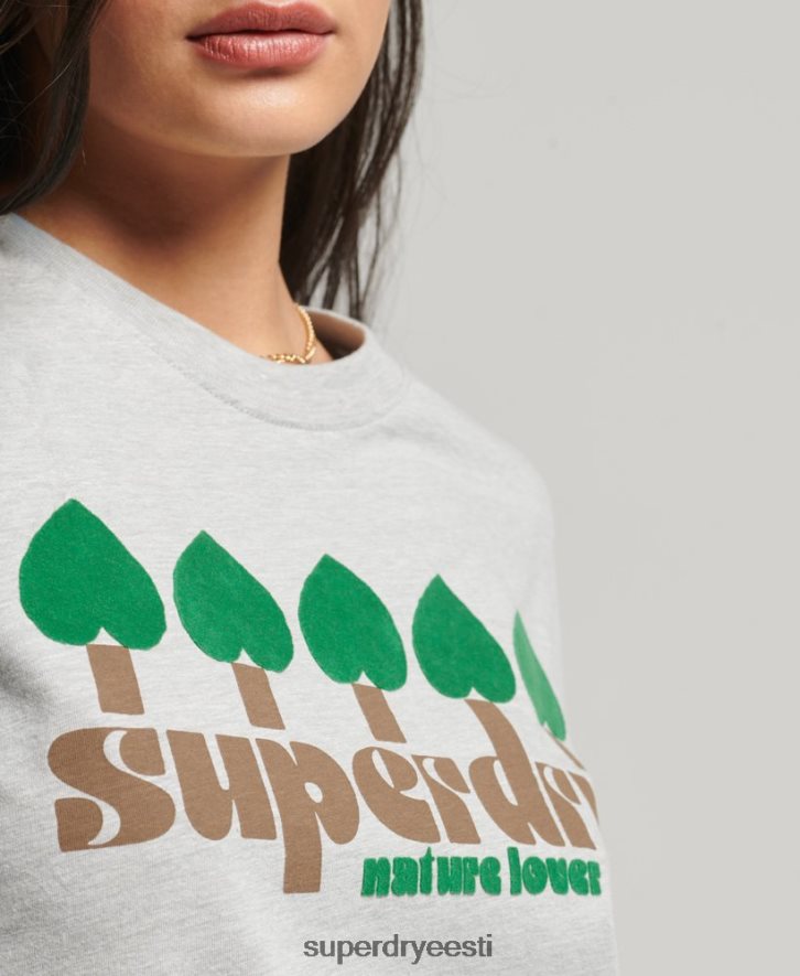 Superdry naised vintage nostalgia T-särk B2LT42712 Riietus hall