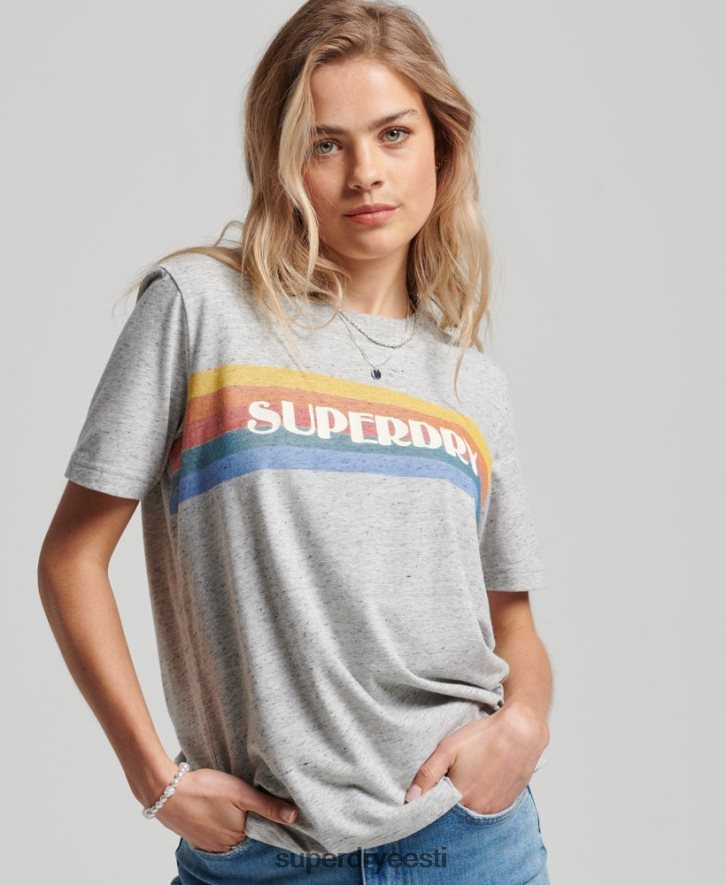Superdry naised vintage suur õues t-särk B2LT42663 Riietus hall