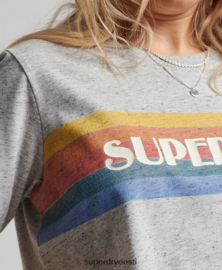 Superdry naised vintage suur õues t-särk B2LT42663 Riietus hall