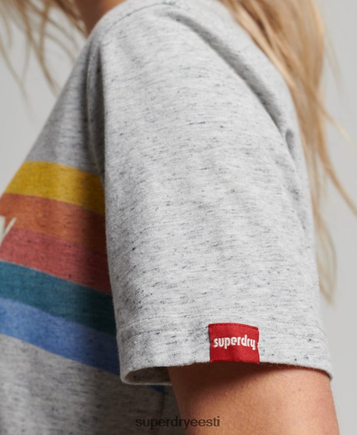 Superdry naised vintage suur õues t-särk B2LT42663 Riietus hall