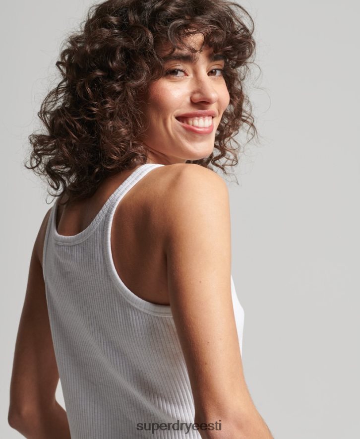 Superdry naised orgaanilisest puuvillast vintage soonikuga crop vesti topp B2LT46699 Riietus valge