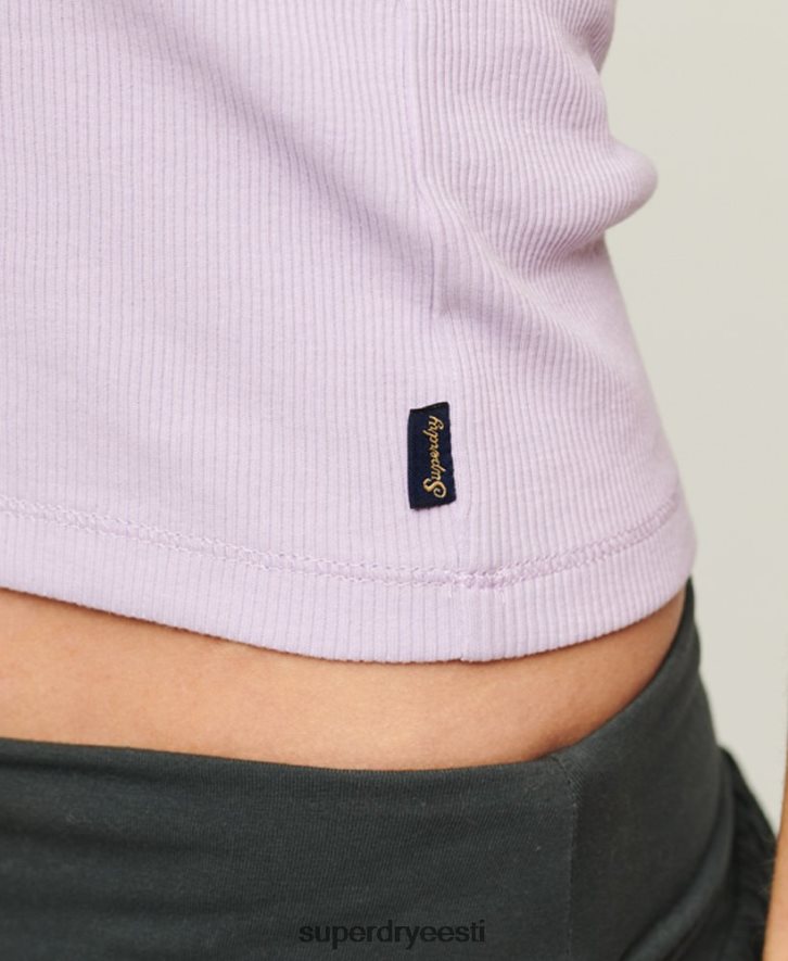 Superdry naised pitsist ääristatud vesti topp B2LT42014 Riietus lilla