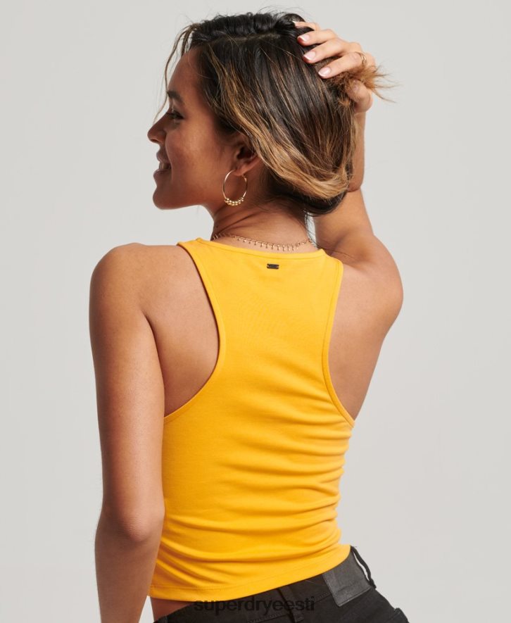 Superdry naised studios jersey võidusõitja tank top B2LT42969 Riietus kollane