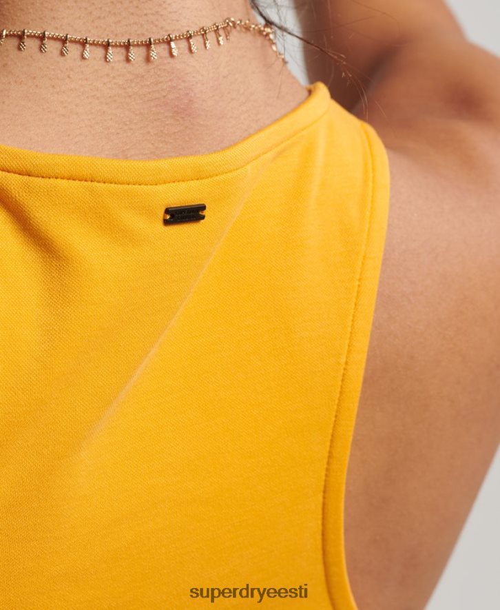 Superdry naised studios jersey võidusõitja tank top B2LT42969 Riietus kollane