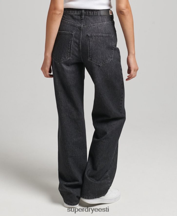 Superdry naised orgaanilisest puuvillast laia säärega teksad B2LT43886 Riietus must