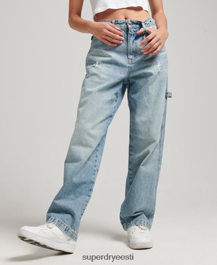 Superdry naised orgaanilisest puuvillast vintage puusepa teksad B2LT43866 Riietus helesinine