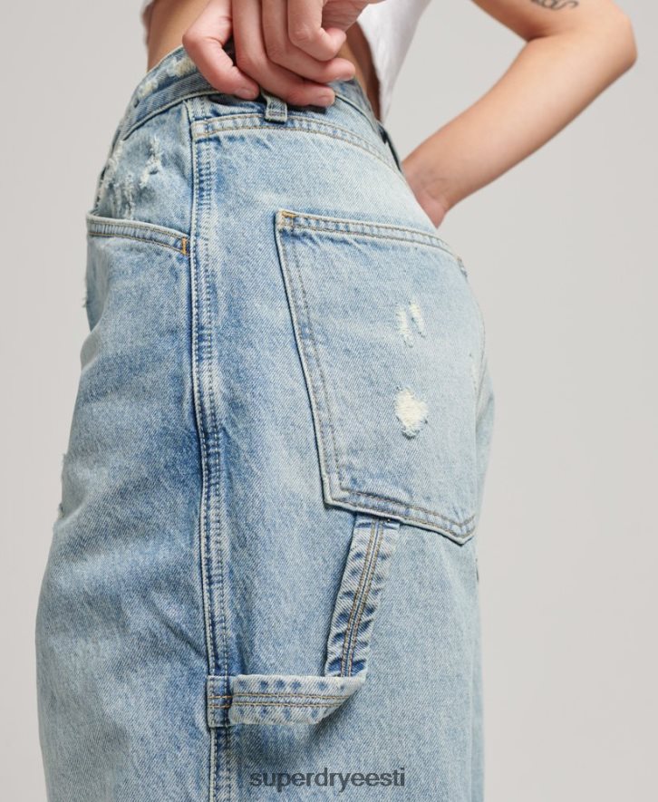 Superdry naised orgaanilisest puuvillast vintage puusepa teksad B2LT43866 Riietus helesinine