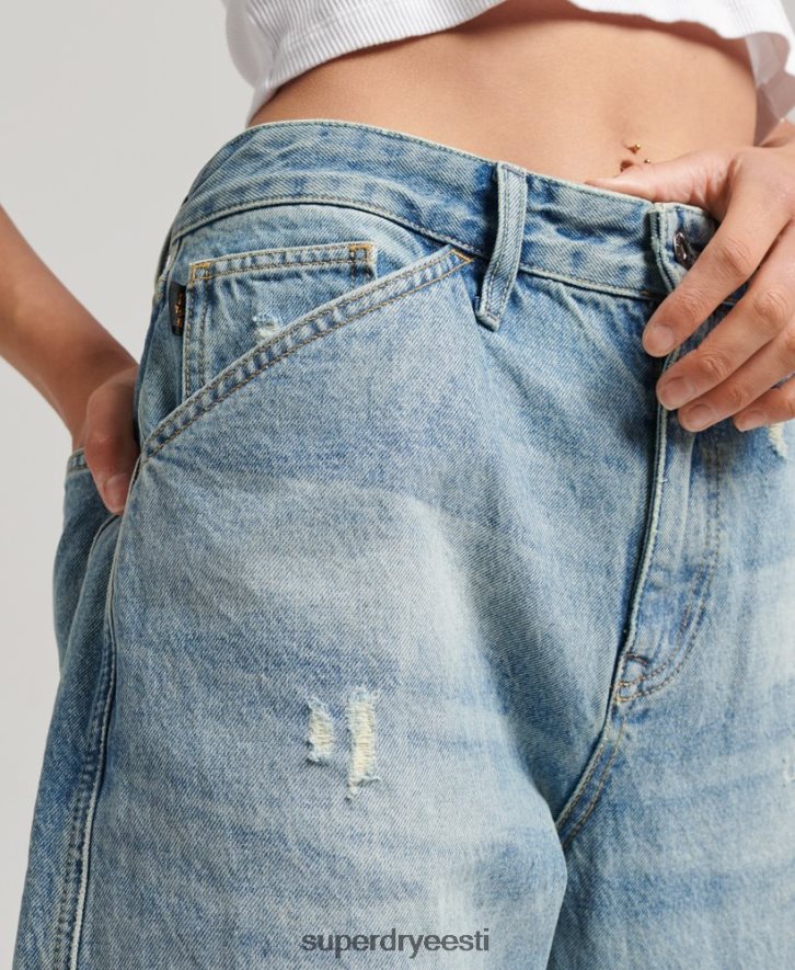 Superdry naised orgaanilisest puuvillast vintage puusepa teksad B2LT43866 Riietus helesinine