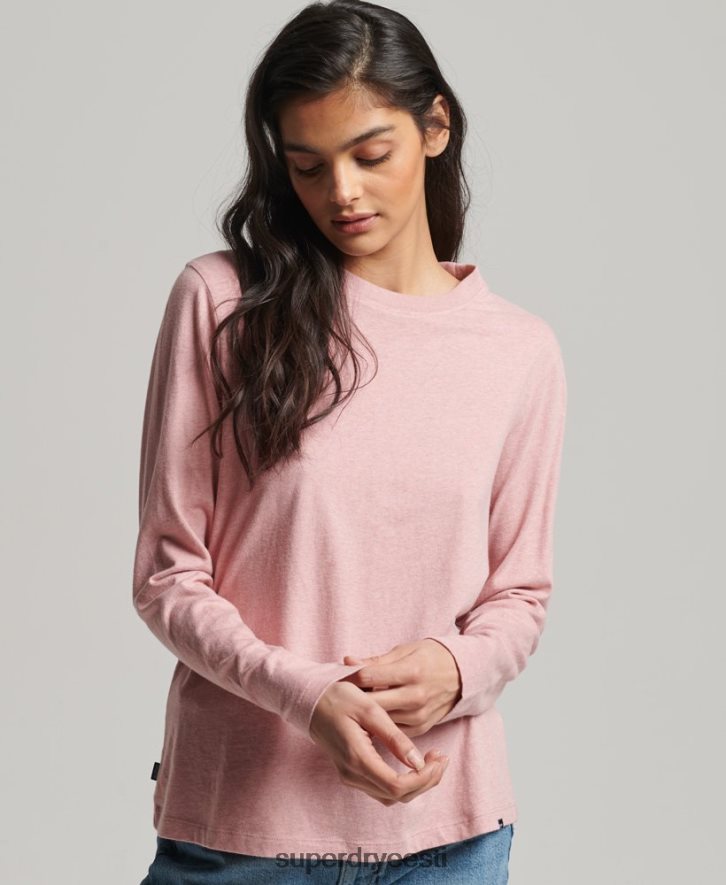Superdry naised orgaanilisest puuvillast vintage logo tikitud top B2LT46671 Riietus roosa
