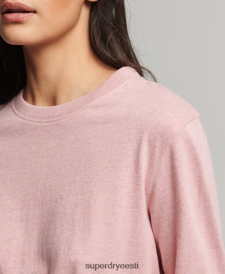 Superdry naised orgaanilisest puuvillast vintage logo tikitud top B2LT46671 Riietus roosa