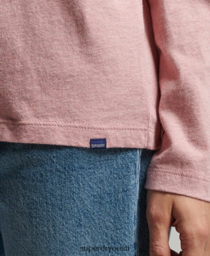 Superdry naised orgaanilisest puuvillast vintage logo tikitud top B2LT46671 Riietus roosa