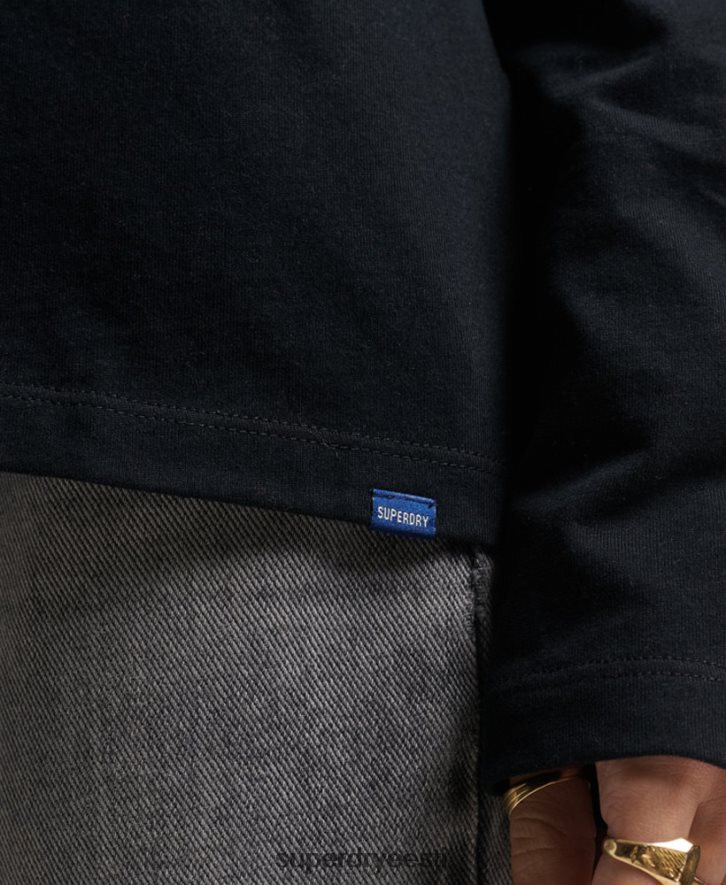 Superdry naised orgaanilisest puuvillast vintage logo tikitud top B2LT46676 Riietus must