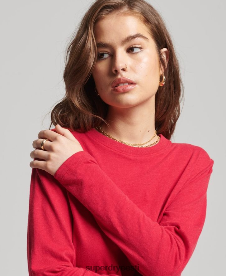Superdry naised orgaanilisest puuvillast vintage logo tikitud top B2LT46694 Riietus punane