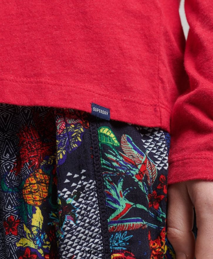 Superdry naised orgaanilisest puuvillast vintage logo tikitud top B2LT46694 Riietus punane