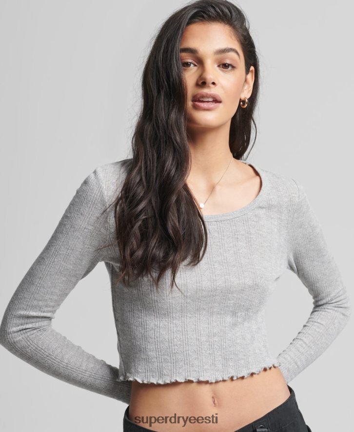 Superdry naised orgaanilisest puuvillast vintage pointelle crop top B2LT46724 Riietus hall