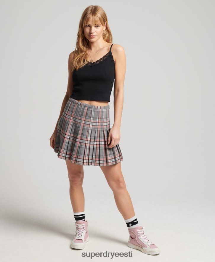 Superdry naised vintage mini ribipitsiga cami top B2LT42349 Riietus must