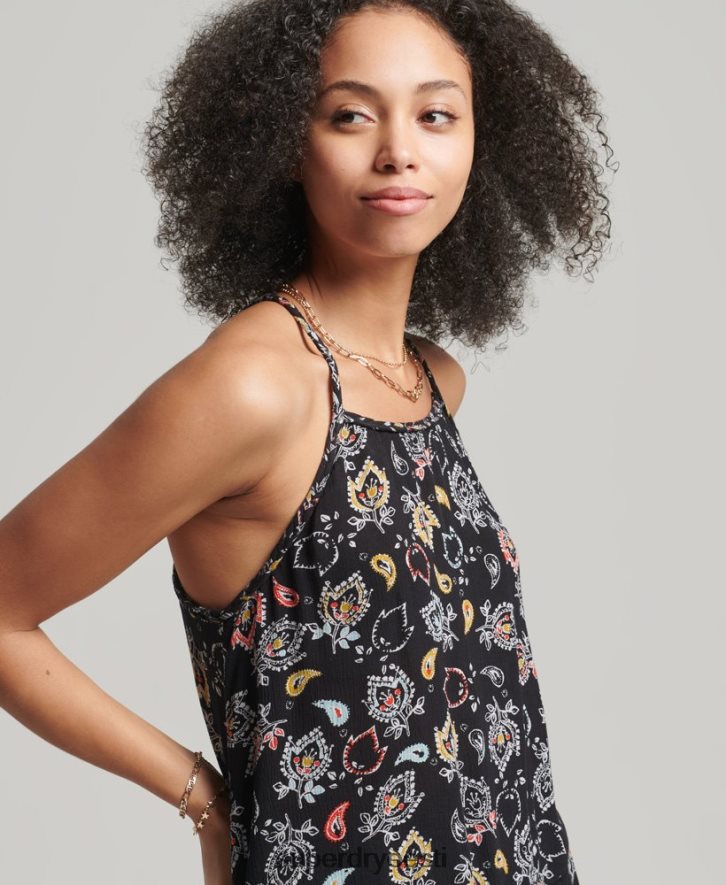 Superdry naised vintage rannakaamera top B2LT46746 Riietus must