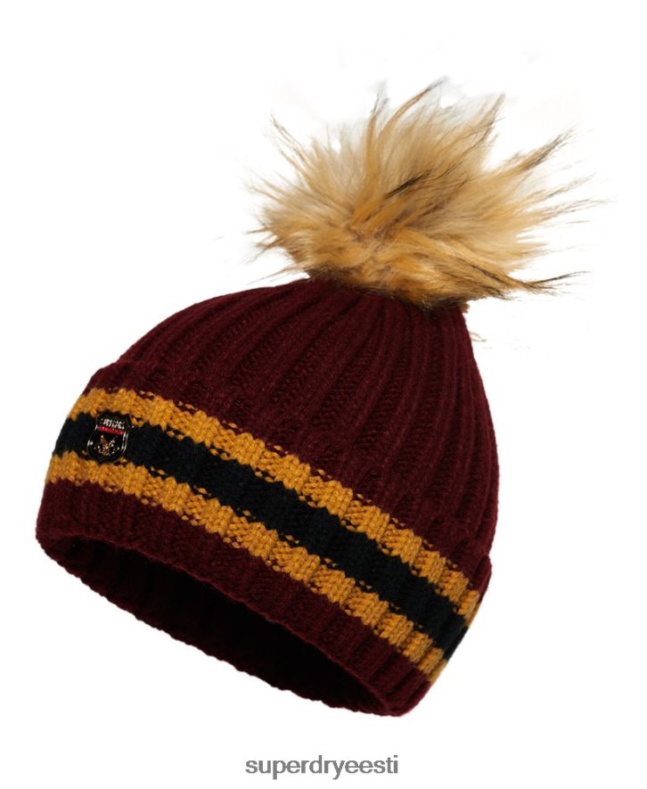 Superdry naised aimee triibuline soonik nokamüts B2LT44339 tarvikud punane