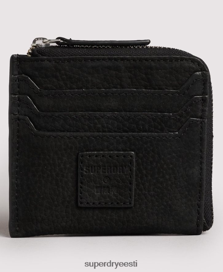 Superdry naised nahast tõmblukk mündikoti ümber B2LT44315 tarvikud must