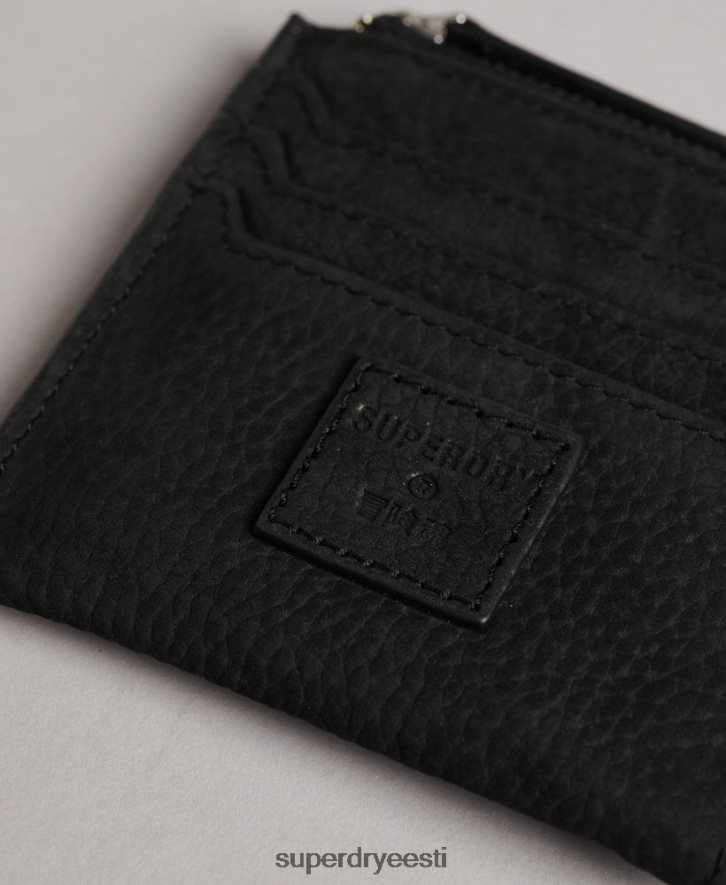 Superdry naised nahast tõmblukk mündikoti ümber B2LT44315 tarvikud must